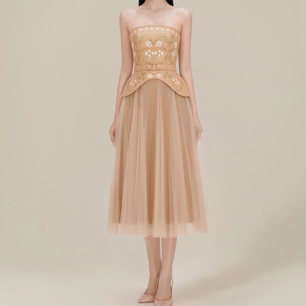 Lobbster Two Piece w/ Belt, Leather & Tulle, Occasion Dress